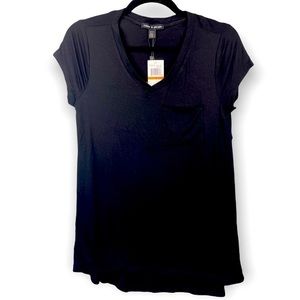 NWT Cable & Gauge Soft Black Pocket T-Shirt Sz S